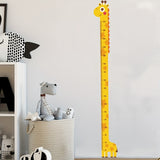 Schattige Giraffe Groei Maatsticker voor Kinderen - Eenvoudig Te Plakken en Met Kleurrijke Staart