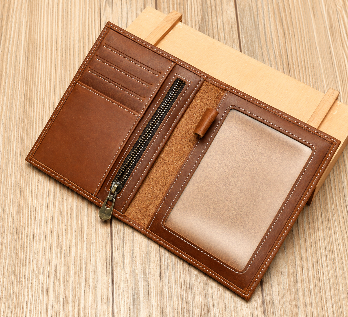 Heren Portemonnee - Echt Leer RFID Bifold | StitchCraft