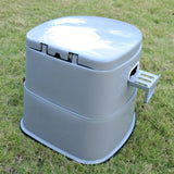 Portabel Grijs PVC Toilet - Comfortabel en Handig voor Kamperen en Noodgebruik