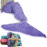 Warme Gebreide Zeemeermin Deken – MermaidDreams