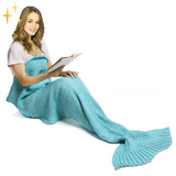 Warme Gebreide Zeemeermin Deken – MermaidDreams