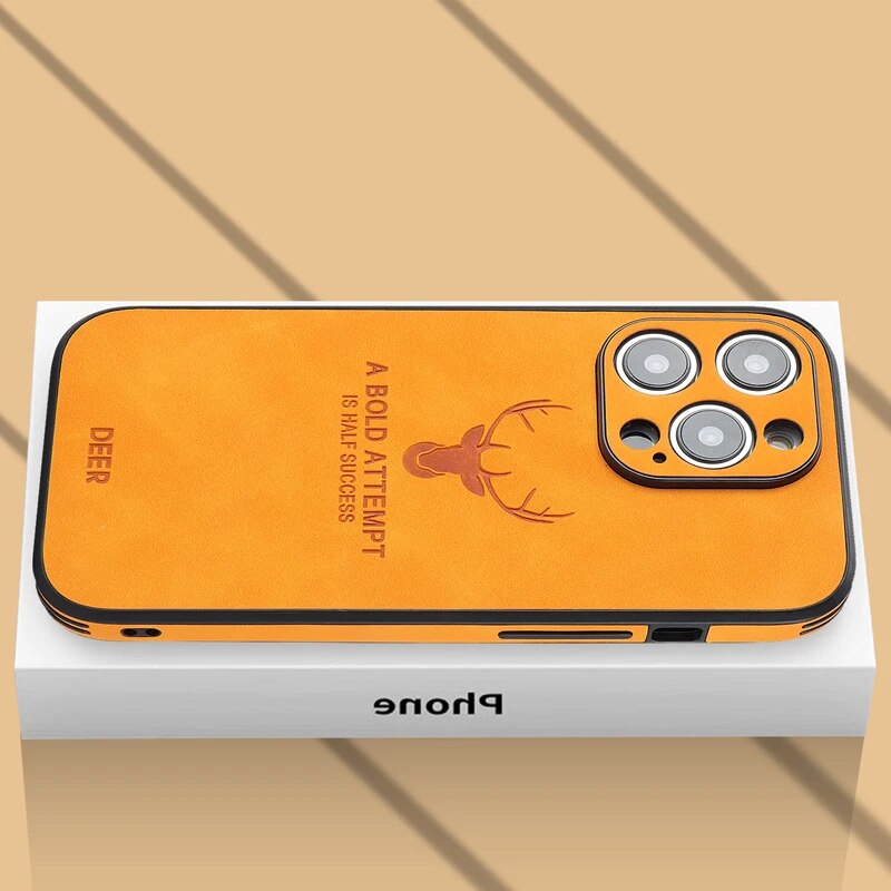 Luxe Hertenleren iPhone Hoes - Veltro