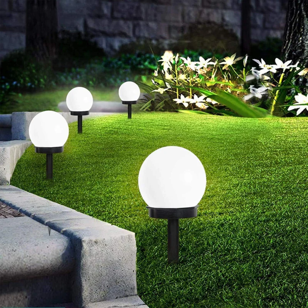 3 Stuks Waterdichte LED Zonne Tuinverlichting - SunLuxe Orbs