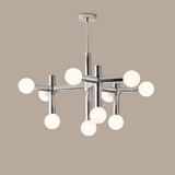 Scandinavische Glazen Bol Kroonluchter – Minimalistische Elegant met Bauhaus Inspiratie