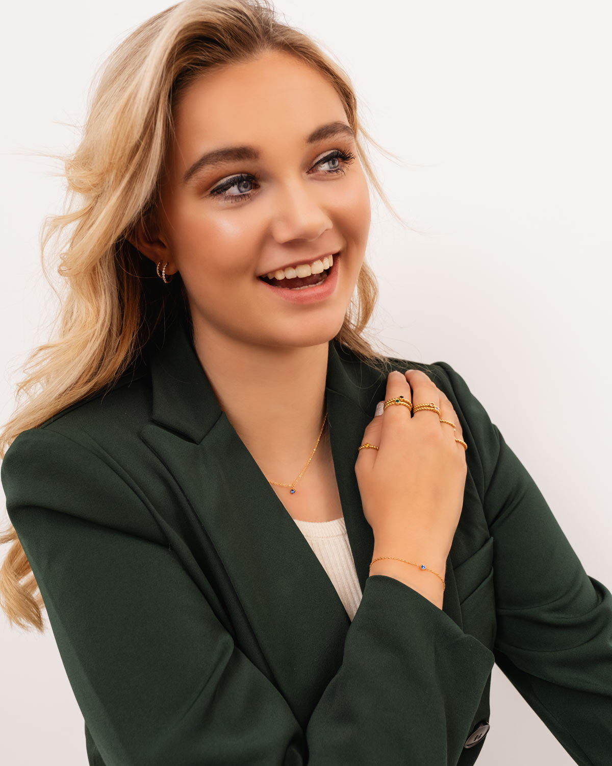 Ronde Edelsteen-Geboortesteen-Armband