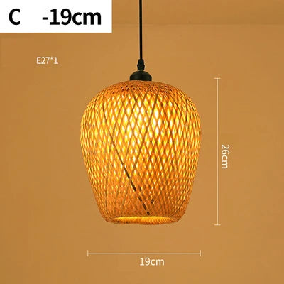 Handgemaakte Rieten Hanglamp - RayaLicht
