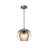 Moderne Aluminium-Glas-Hängeleuchte – LumaLite