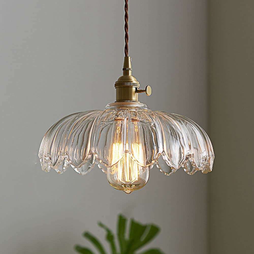 Bubble Glass Hanglamp – Elegante Transparante Glas & Koper Hanglamp