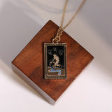 Zirkonia Verguld Tarot-Druppel-Hanger-Halsketting – Amara