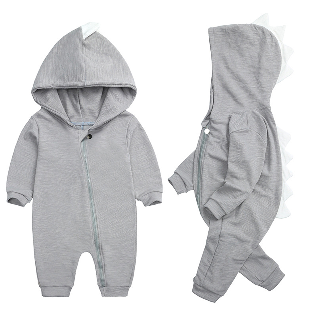 Schattige Baby-Overall met Dinosaurierkapuze – DinoDream Onesie