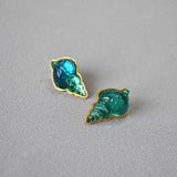 Zee-blauwe Schelp Oorbellen – Marina