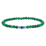 Herenarmband van 4 mm natuursteen met Boze-Ogen-kraal – Thor