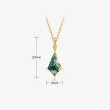 Moosagaat- en Witte Zirkon-sieradenset – Lana