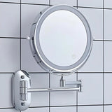 Wandspiegel met LED-verlichting en vergroting