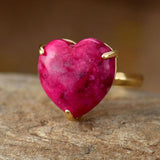 Helende Hart Edelsteen Ring - Selena