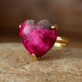 Helende Hart Edelsteen Ring - Selena