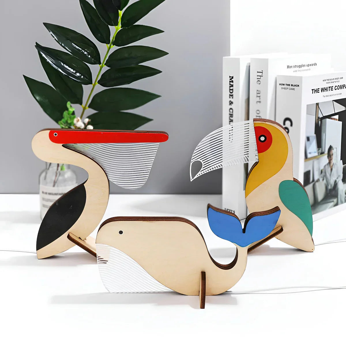 Houten Dier Tafel Lamp - WildGlow