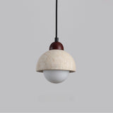 Natuurlijke Marmeren Hanglamp – Elegante Walnoot & Steen Ontwerp voor een Tijdloze Uiterlijk