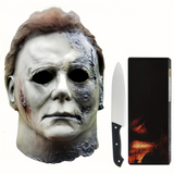 Halloween-griezelmasker met messen set - realistische kostuums voor volwassenen