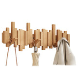 Moderne pianohanger van walnoot- en beukenhout