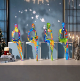 KleurExplosie Kunstfiguren Set - Voor een Gedurfde en Creatieve Interieuruitstraling