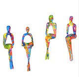 KleurExplosie Kunstfiguren Set - Voor een Gedurfde en Creatieve Interieuruitstraling