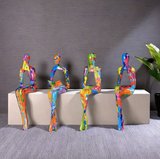 KleurExplosie Kunstfiguren Set - Voor een Gedurfde en Creatieve Interieuruitstraling