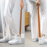 StepGlide - Lange schoenlepel met gebogen punt en magnetische wandsteun