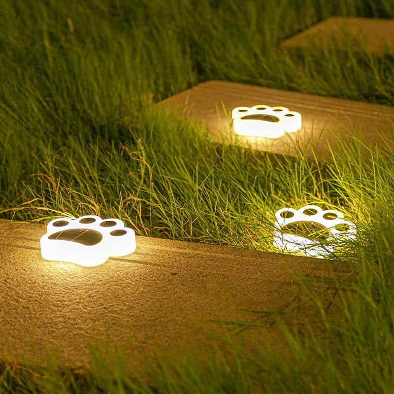 Draadloze Zonne-Voetafdruk Tuinverlichting – PawsGlow
