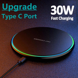 30W DRAADLOZE SNELLADER VOOR IPHONE & ANDERE APPARATEN | INDUCTIE OPLADER