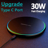 30W DRAADLOZE SNELLADER VOOR IPHONE & ANDERE APPARATEN | INDUCTIE OPLADER
