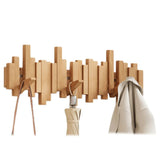 Kapstok in Pianostijl - Walnoot/Beukenhout - Elegant Design