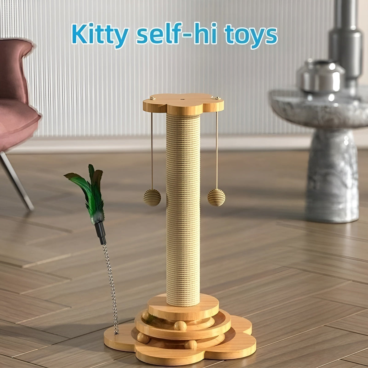 Houten Speelballen voor Katten - WoodPounce