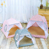 Schattige huisdier tent met gordijnen - PetTent