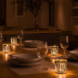 Kristallen Tafellamp VÉLORIA | Diamantoptiek & 360° Lichtspel | Draadloos & Oplaadbaar via USB | Tot 12 uur Brandduur