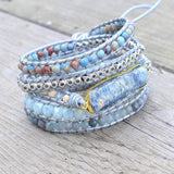 Helende Blauwe Topaas-Wikkelarmband – Aurina