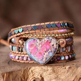 Liefde-Bescherm-Jaspis-Wikkelarmband – Amora