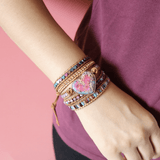 Liefde-Bescherm-Jaspis-Wikkelarmband – Amora