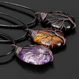 Tiger Eye Druzy Necklace - Zarina