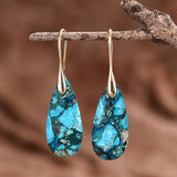 Blau Jaspis-Drop Earrings – Meliora