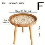 Scandinavische Rattan-Bijzettafel - Elin