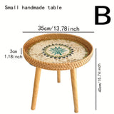 Scandinavische Rattan-Bijzettafel - Elin