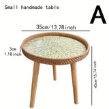 Scandinavische Rattan-Bijzettafel - Elin