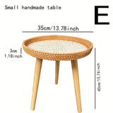 Scandinavische Rattan-Bijzettafel - Elin