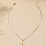 Madeliefje- & Parels-hanger-ketting voor dames – Lara