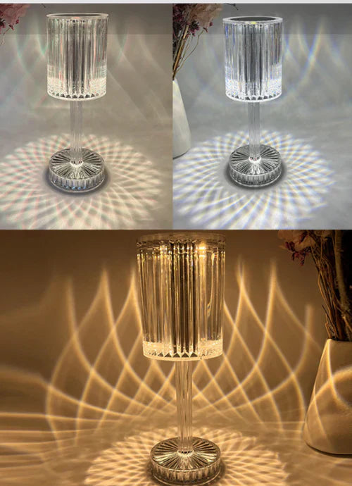 Dimbare Kristallen Tafellamp met Moderne Verlichting – Seraphine