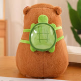 Knuffelige Capybara met Schildpaddenrugzak – TurtleBuddy
