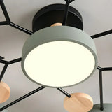 LED Plafondlamp - Modern Design | Hout & Metaal