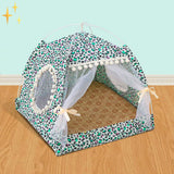 Schattige huisdier tent met gordijnen - PetTent