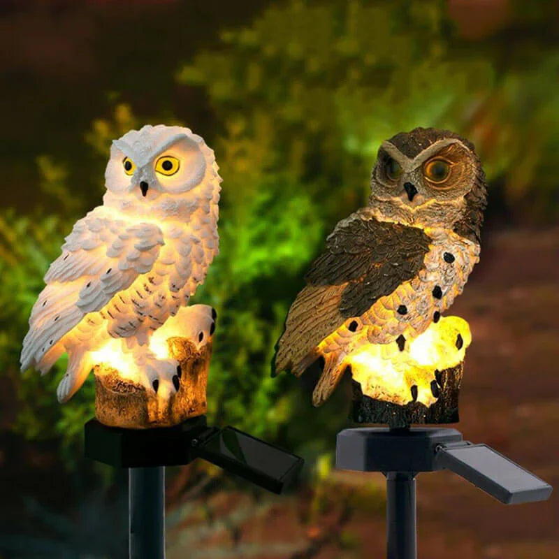 Zonne-energie Uilen Tuinlamp - OwlGlow